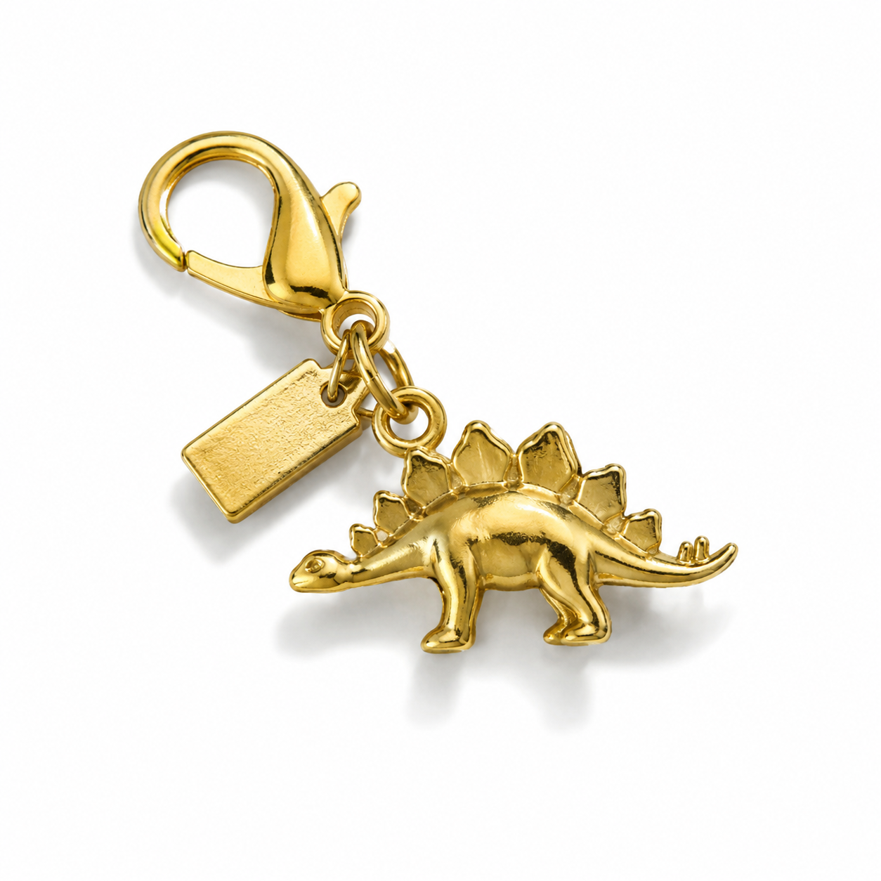 Porte-clés tigre à dents de sabre en alliage de zinc plaqué or