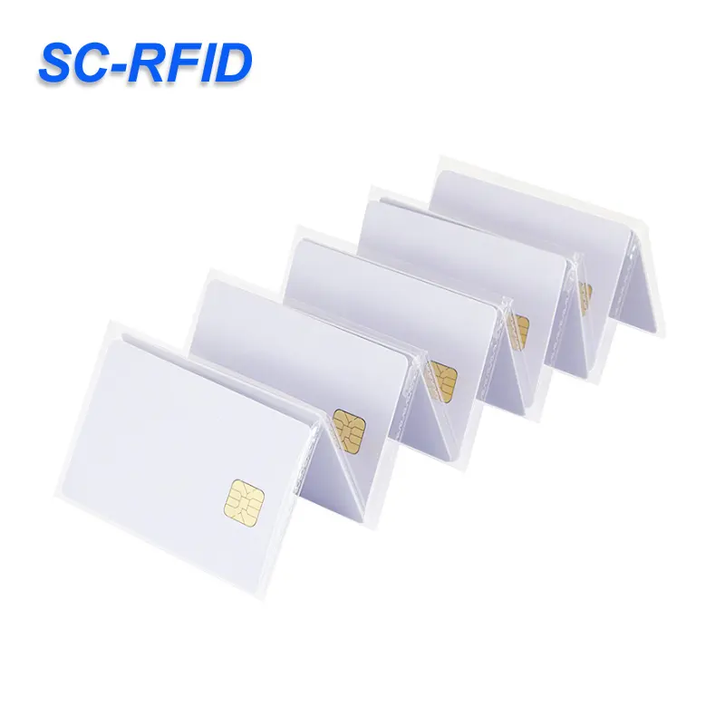 Low Cost Contact Nfc Card Blank PVC 1k byte Pvc Printable White Blank 13.56mhz Contact Chip 4428 Smart Card Print support