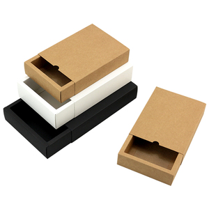 Nhà cung cấp món quà sang trọng phong cách màu đen tùy chỉnh kraft giấy các tông lưu trữ carton bao bì Hộp ngăn kéo - Product Image 4