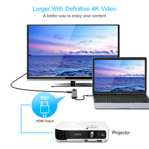 Tipo C porta Ethernet Lan Gigabit 100Mbps Hub Usb C a Rj45 adattatore 5 in 1 Hub USB - Product Image 2