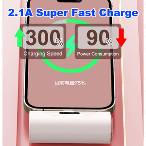 KC แบตเตอรี่สำรองขนาดเล็ก5000มินิแคปซูลแสดงผล LED ที่ชาร์จแบตแบบพกพาขนาดกะทัดรัดสำหรับ Apple 14 13 12 Samsung - Product Image 3