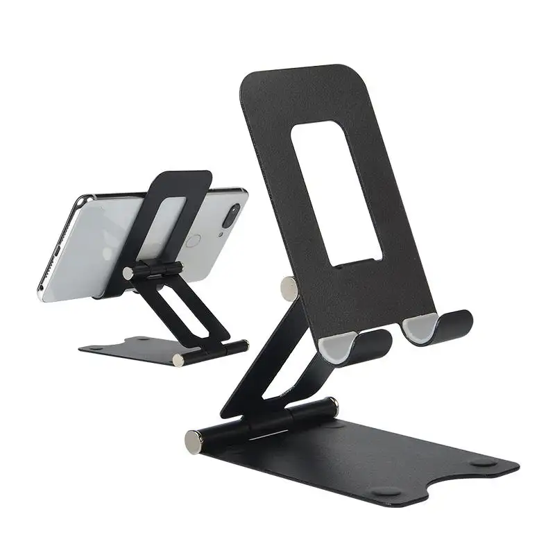 Supporto per telefono cellulare da tavolo portatile per Mini supporto per telefono pieghevole in lega di alluminio con cavalletto in metallo