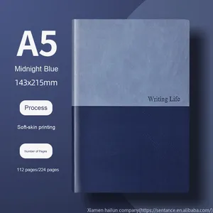 对比双皮革商务记事本Morandi彩色日记A5笔记本 - Product Image 6