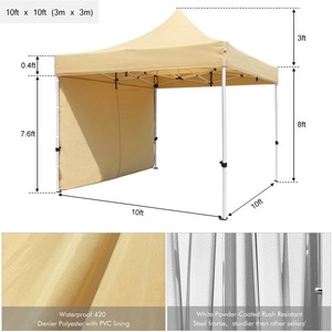 Nhôm gấp lều 3x3 pop-up hiển thị cho các sự kiện ngoài trời cho các bên đám cưới thương mại cho Thấy-gazebo tán - Product Image 4