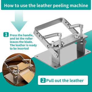 <strong>Manual</strong> Leather Splitter Leather Peeling Machine With <strong>Instructions</strong> <strong>Handle</strong> Leather Peel Working Tools - Product Image 5
