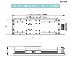 High Load HeavySteel Plate Slide <strong>Table</strong> Module SFU2010/SFU2005 <strong>XY</strong> <strong>Axis</strong> <strong>CNC</strong> 160MM Wide With Handwheel Mobile Worktable - Product Image 4