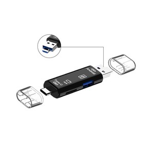 5合1多功能USB 3.0 C型微型USB SD TF存储卡读卡器智能OTG读卡器适配器手机电脑配件 - Product Image 2