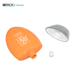 UKPACK定制50毫升橙色蛋形护手霜包装防晒乳液瓶，含PE材料，用于护肤血清