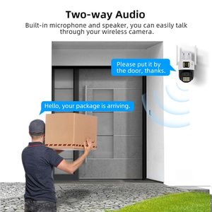 Alarma audible con luz inteligente 2K HD Wifi PTZ Cámara exterior 6MP Lente dual Pantalla dual AI Seguimiento automático Cámara de seguridad de red IP - Product Image 6