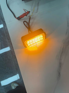 AMBER DC12-<strong>24V</strong> 12LED <strong>36W</strong> <strong>LED</strong> Strobe Light RED GREEN WHITE BLUE ECE R10 R65 SAE CE UKCA Aluminum Alloy PC Lens IP69K Strobe Flash - Product Image 5