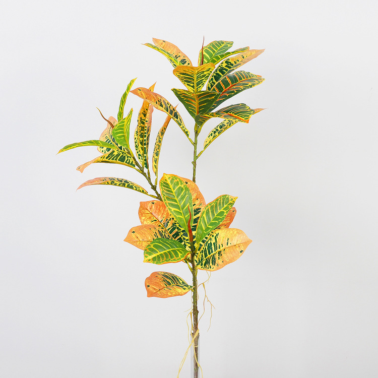 3 fourchettes saupoudrées de banian doré jaune h86cm