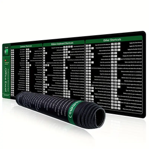 Alfombrilla de ratón con teclas de acceso directo de Excel a prueba de agua personalizada, alfombrilla de ratón grande XXL extendida con borde cosido antideslizante, alfombrilla de ratón para PC y oficina Excel - Product Image 1
