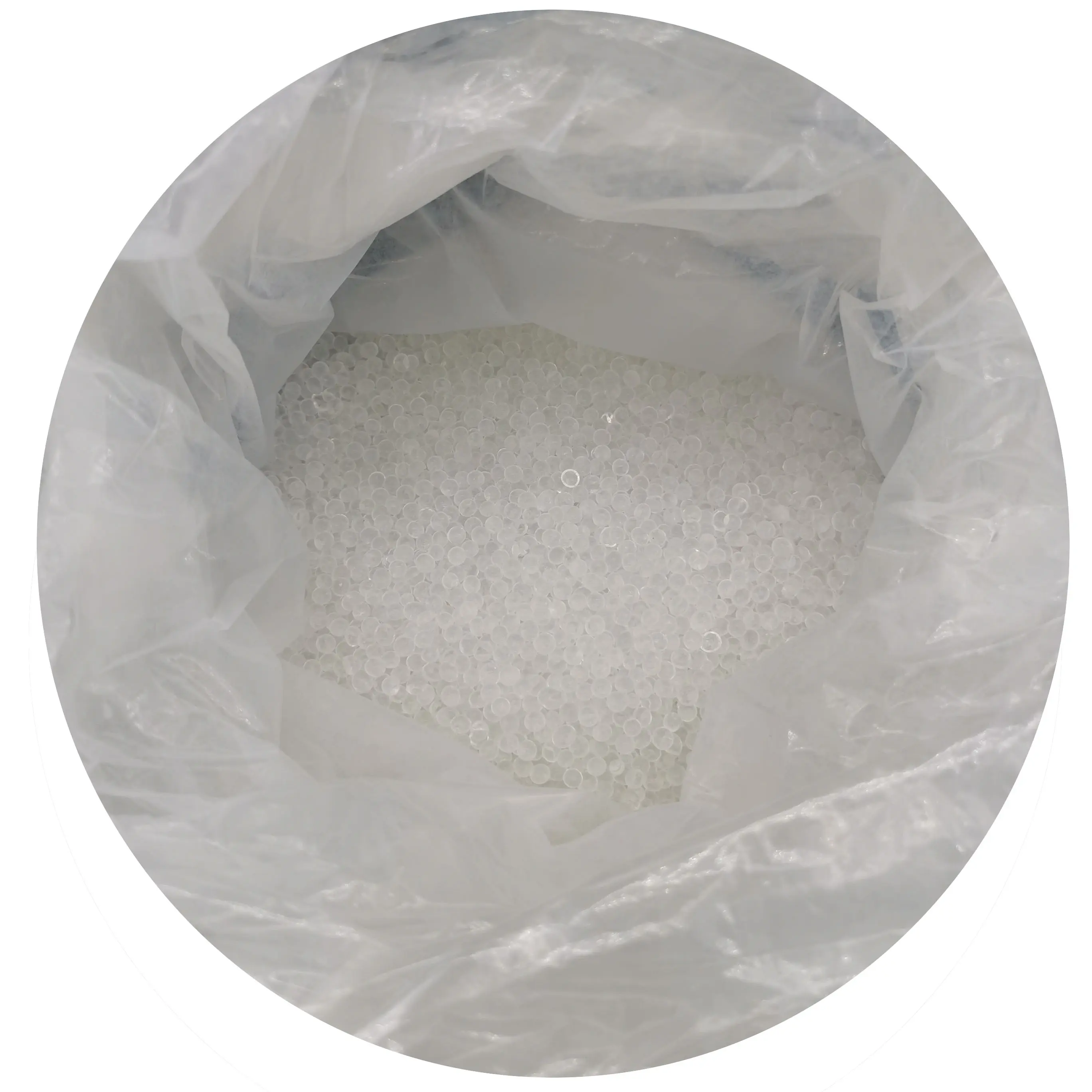 Cuentas de gel de sílice blancas, embalaje a granel de 25 kg/bolsa, 1-3mm/2-4mm/3-5mm