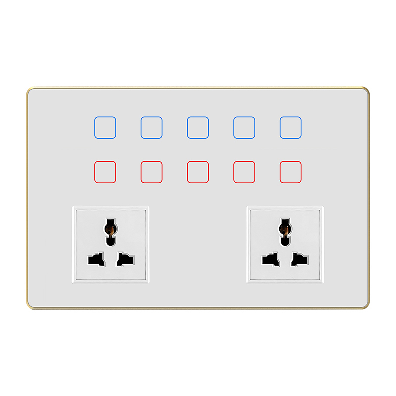 12M 10gang Light/2 Socket switch