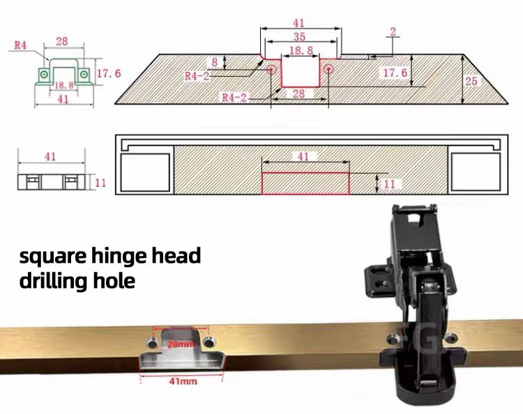 square hinge head