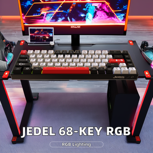 Teclado mecánico con cable de 68 teclas, diseño personalizado, combinación de tres colores, todas las teclas antifantasma, 19 modos de iluminación, retroiluminación LED