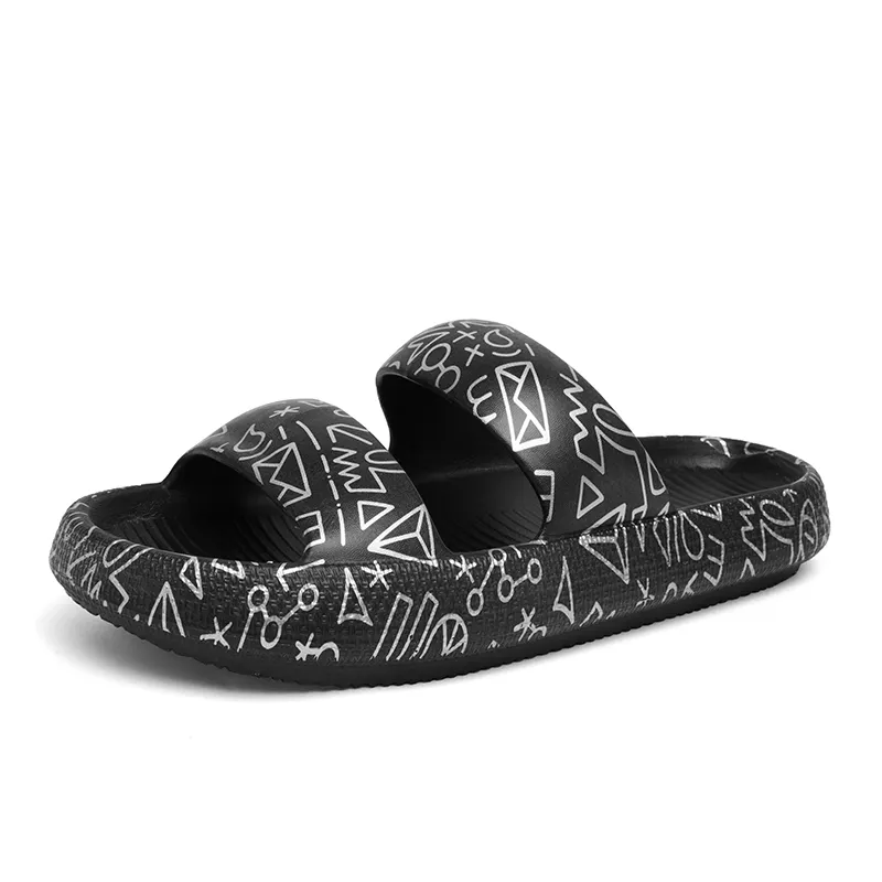 Thời Trang Thể Thao Giản Dị Slide Vài Flip Flops Phụ Nữ Phẳng Giày Dép Đi Trong Nhà Cho Phụ Nữ Và Nam Giới Chống Trượt Mềm Mùa Hè Giày