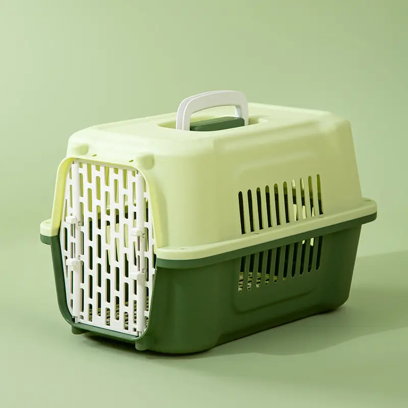 Caja de aire para mascotas, jaula de transporte para perros pequeños y medianos, jaula de transporte portátil para perros pequeños y medianos, para viajes al aire libre