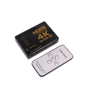 Conmutador HD MI de 5 puertos 5 en 1 salida HDTV Switcher 3D 1080p 4K Selector Splitter Hub con control remoto IR