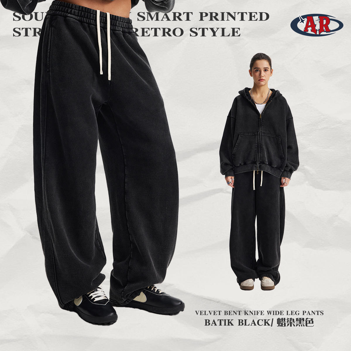 กางเกง K06-ผ้าบาติกสีดำ