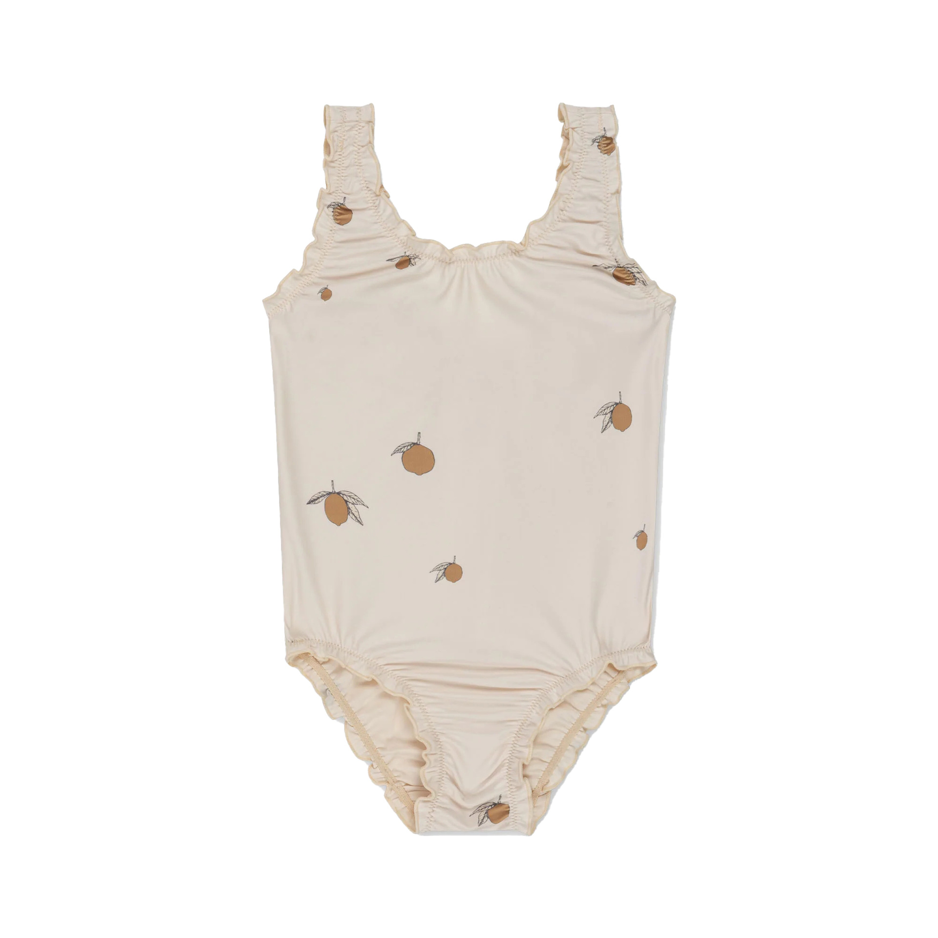 Maillot de bain une pièce couleur citron avec gilet