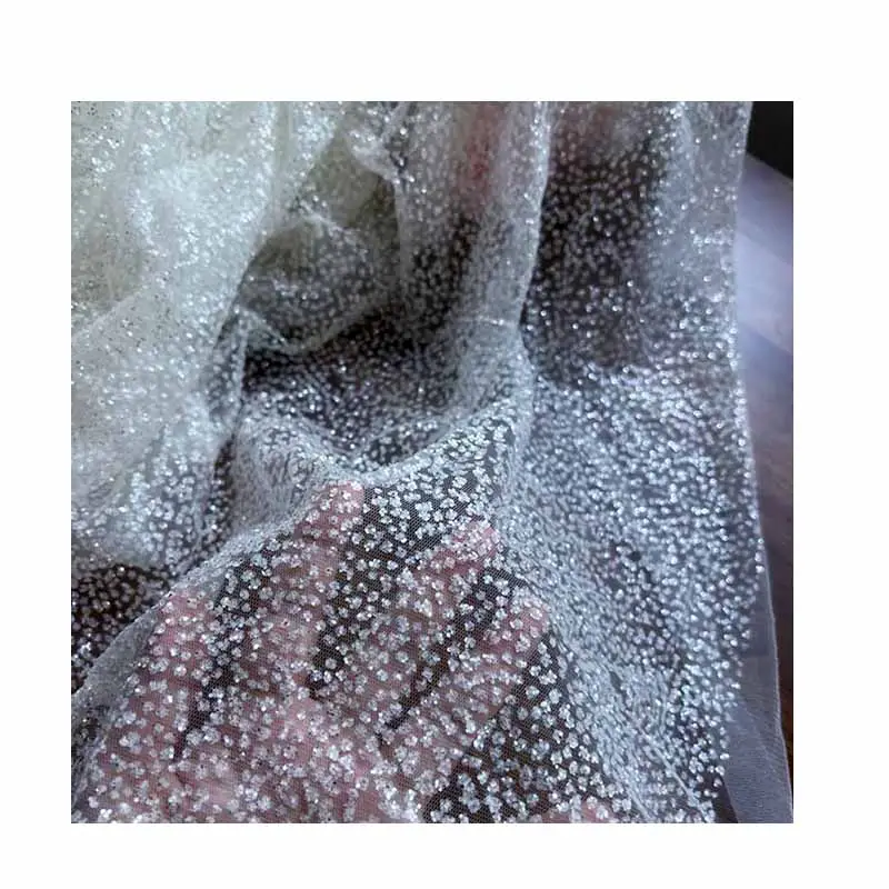 Tejido de TUL en polvo grueso 10 polyester elbise kumaş yapma dekor kalın toz tül kumaş