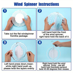 Nhà Máy Trực Tiếp 10 Inch Trong Nhà Vườn Treo Trang Trí Hay Quái Ân Kim Loại Gió <span class=keywords><strong>Spinner</strong></span> Với Tùy Chỉnh Hiện Đại Mô Hình Hỗ Trợ - Product Image 6