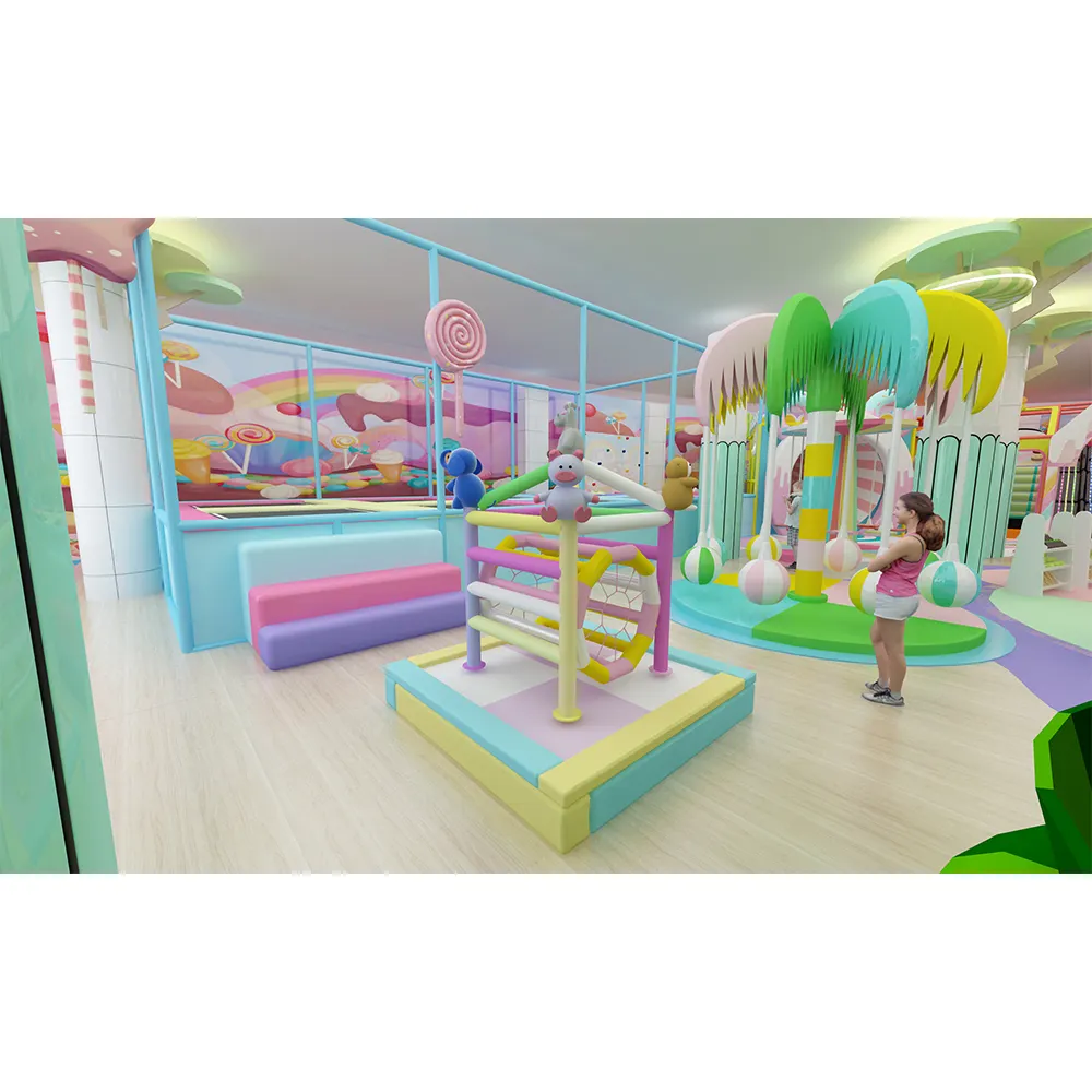 Hete Kleurrijke Soft Play Indoor Speeltuin Kids Center Soft Play Sets Doolhof Glijbaan Kids Peuter Verhuur Indoor Soft Play