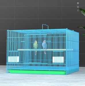 Ex-büyük boy toptan muhabbet papağan kuş kafesi Pet tel dikdörtgen küçük kafes küçük kuşlar için ve kanaryalar donatılmış besleyiciler - Product Image 2