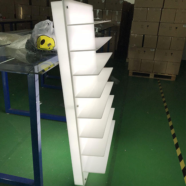 Caja de luz LED de 8 estantes