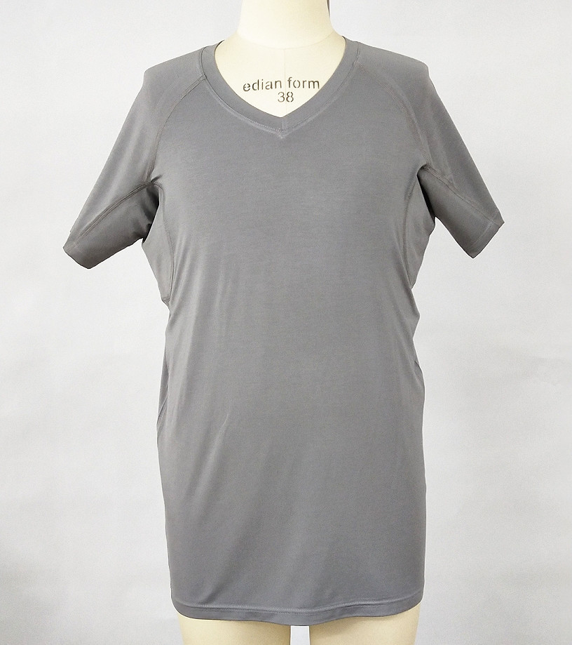 Col en V pour hommes-gris
