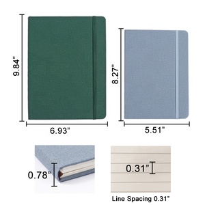 Cuaderno de notas de marca FOSKA personalizado azul negro verde rojo texturizado en blanco A5 Cuadernos de cuero PU de tapa dura para banda elástica - Product Image 6