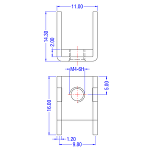 6.3x 9.8mm高精度4ピンヘッダー強化80AブラスティンコンションM4端子ねじ端子ブロック - Product Image 2