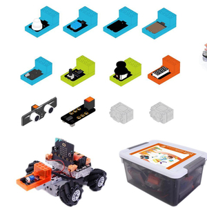 Microbit v2 kiti 4WD Mecanum robotik tekerlek eğitici parça robot şasi marş bilim kiti kontrol kartı için - Product Image 1
