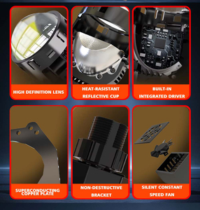Bi <strong>Led</strong> Projector Lenses K03 3.0inch <strong>12v</strong> <strong>80w</strong> Hi-Lo Beam Bi <strong>Led</strong> Projector Lens Universal <strong>Led</strong> Headlight Car Accessories - Product Image 6