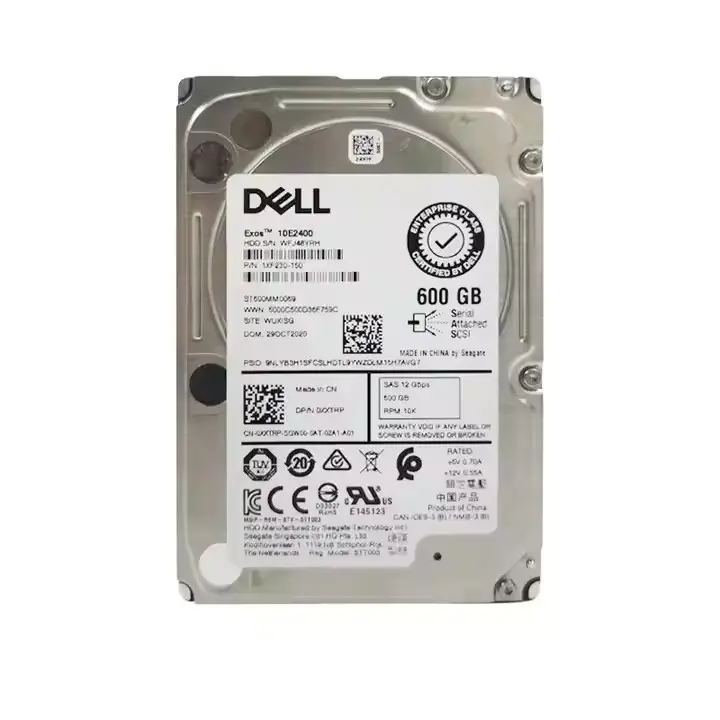 Dells 600GB 10K SAS HDD 128MB SAS 2,5 ''Unidad de disco duro SAS con bandeja para Dells r740 r750 Serve Parts