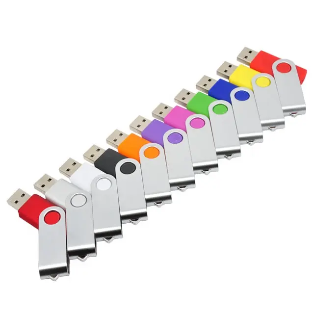 Giratorio pen drive USB 2,0 de 3,0 logotipo personalizado 16GB 32Gb 64 GB usb personalizado usb flash drive para regalo LFN-011