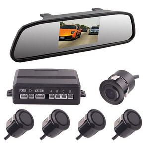 4,3 pulgadas TFT LCD retrovisor espejo Monitor coche Auto vehículo Radar de marcha atrás con 4 sensores de distancia de detección - Product Image 3