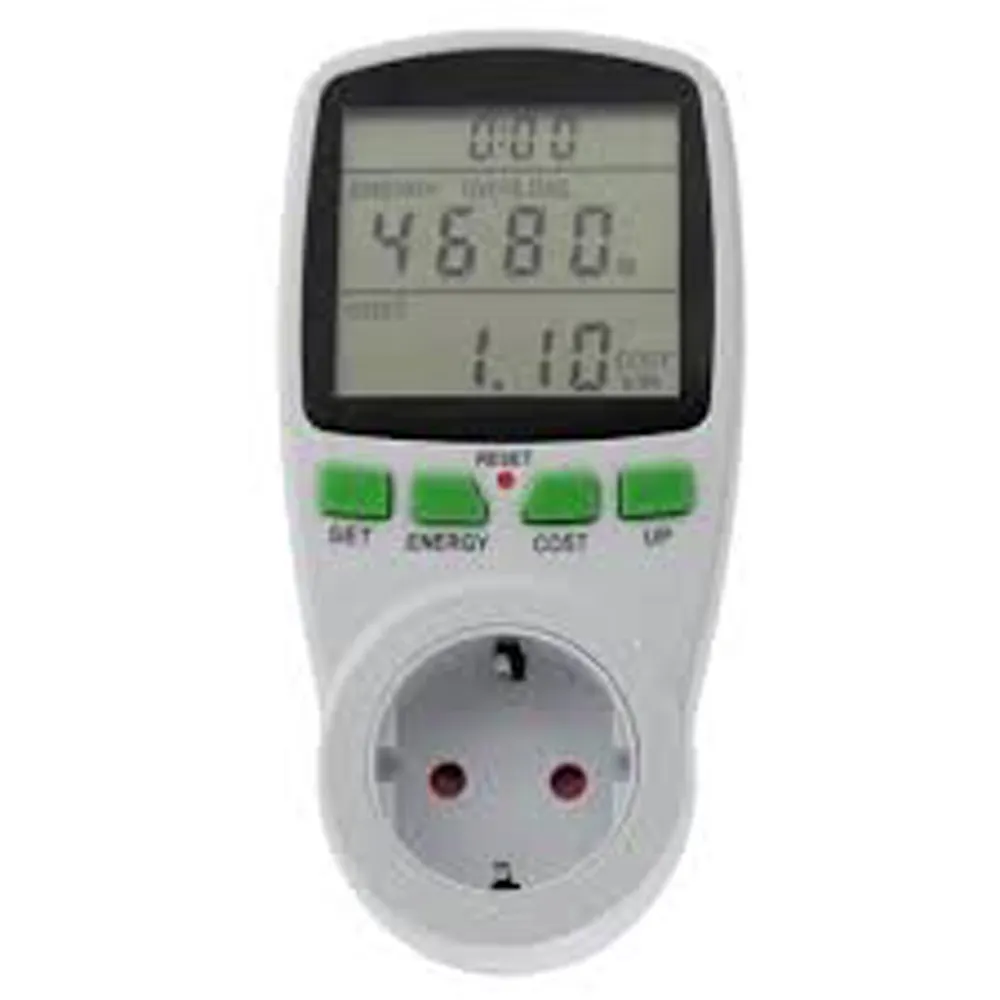 AC güç ölçer dijital wattmetre enerji ab watt Hesap Makinesi monitör elektrik tüketimi Ölçüm soket analizörü