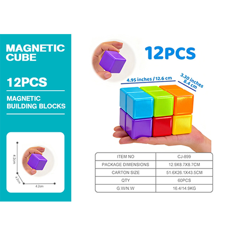 CJ-899 Cubes magnétiques 4,2 cm 12 pièces