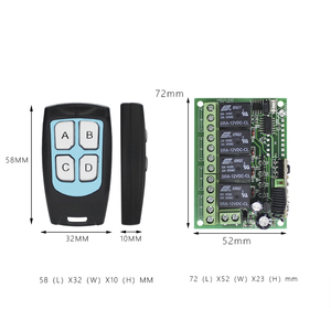 Telecomando Rf di fabbrica trasmettitore 433 MHZ 12 v24v interruttore di controllo remoto modulo ricevitore relè 4CH apriporta per Garage - Product Image 2