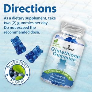 AegleWell Glutathione Gummies - 500mg potensi tinggi | Dengan kolagen, Vitamin C & E pemutih kulit bebas gula, Vegan - Product Image 3