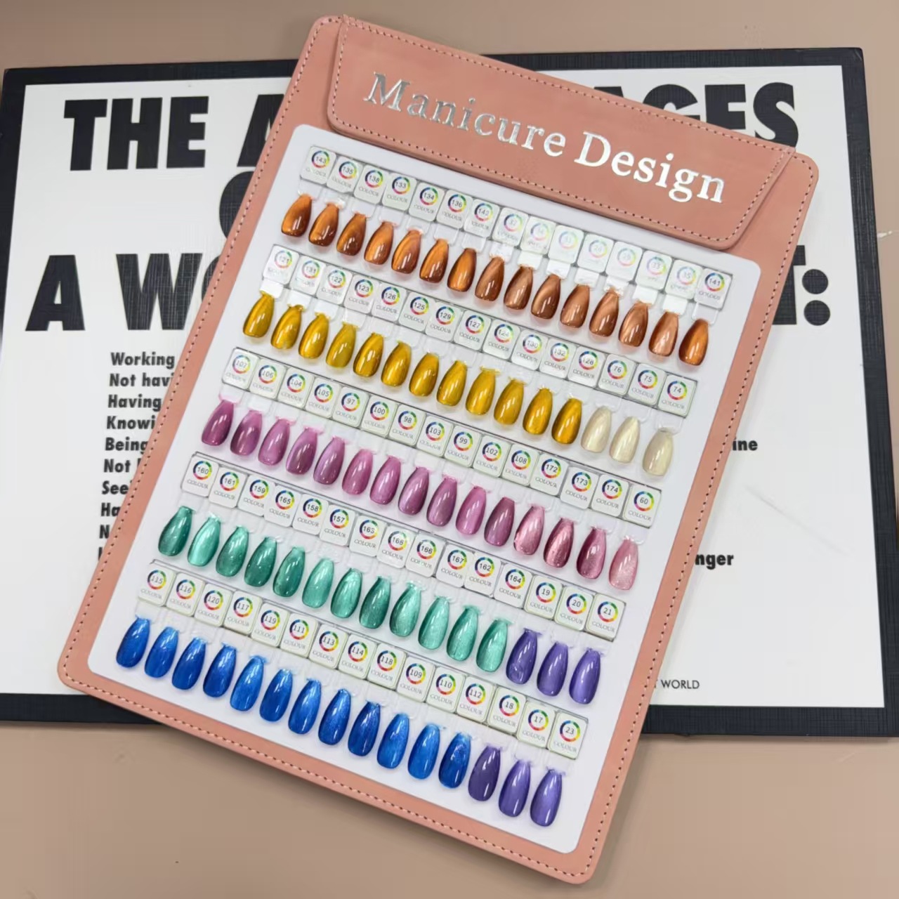 สติกเกอร์เล็บและตัวเลข รวม 75 ชิ้น สีชมพู