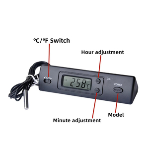 Termómetro para coche, pantalla LCD, controlador de Sensor de temperatura de reloj C/F, termostato para interior y exterior con sonda para vehículo y coche, pantalla LCD de 2 pulgadas - Product Image 2