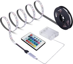 0.5m 1m 2m 3m 4m 5m 10m 15m güç bankası 5V USB akülü kumandalı su geçirmez LED şerit ışıkları uzaktan kumanda LED halat ışık - Product Image 1