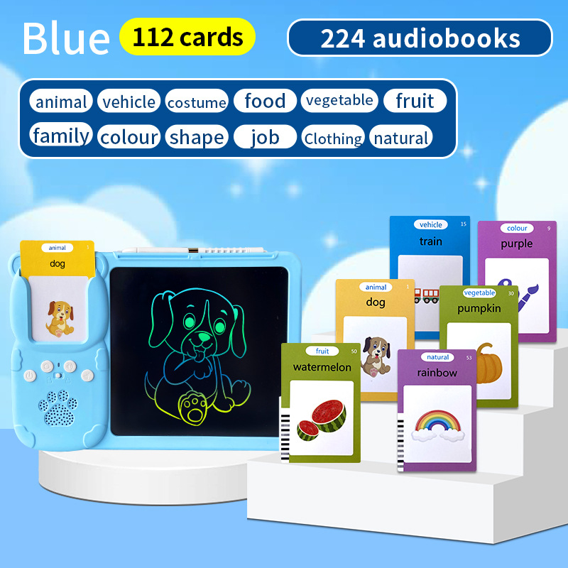 Máquina de pintura azul + 224 palabras en inglés contenido