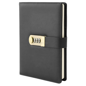 Nuovo arrivo 2025 2026 personalizzare marrone cuoio PU lucchetto diario bloccabile con bottone in metallo diario per ragazze - Product Image 2
