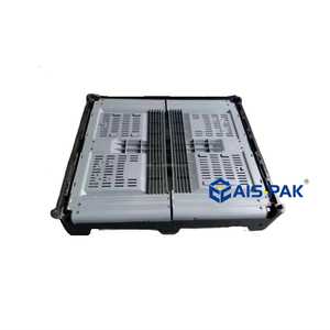 Contenedor de malla de plástico plegable de HDPE para logística agrícola y de mariscos Gran capacidad y diseño ventilado - Product Image 3