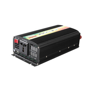 Inversor de potencia de 12/24/48V a 220V, convertidor de potencia con pantalla LED, protección múltiple, inversor de onda sinusoidal modificada, 2000w - Product Image 1