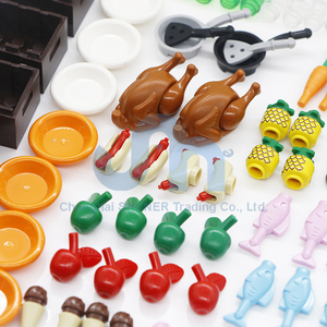 136 Cái Phụ Kiện Thực Phẩm Thành Phố Khối Xây Dựng Gạch Hình Động Vật Bạn Bè Nhà Bếp Trang Trại Nhà Hàng Bộ Phận Gạch MOC - Product Image 4